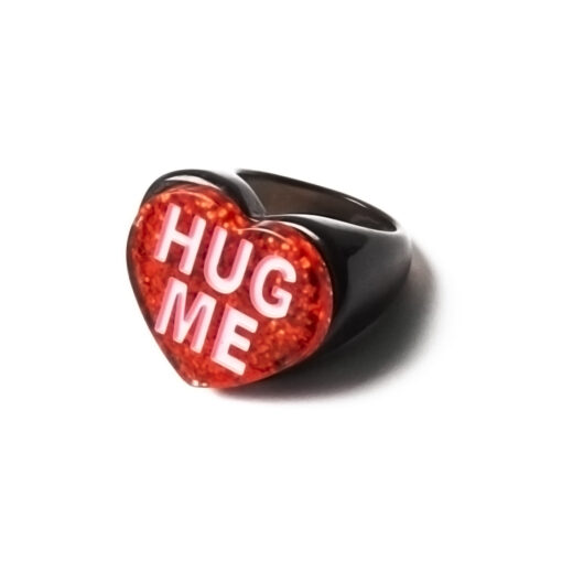 HUG ME Pops inel rasina Flash Jewels inel plastic negru